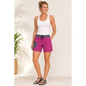 Patagonia Girona Board Shorts Womens Size 4 Pink Gray Stretch Surf Swim Beach